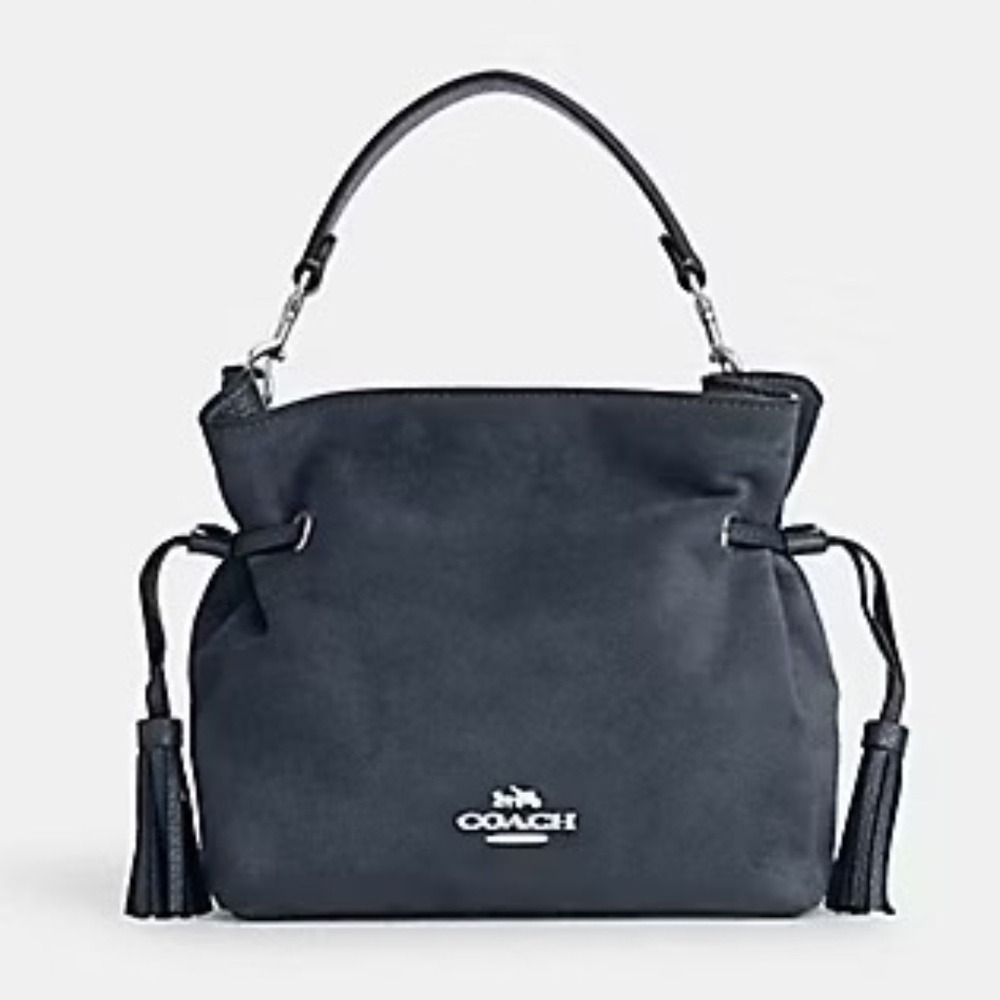SOLD-- COACH SUEDE Andy Crossbody/Tote Bag In GORGEOUS BLUE SUEDE